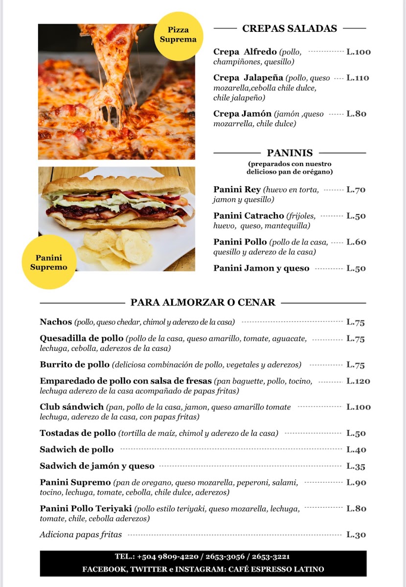 Menu Café Espresso Latino Centro-2