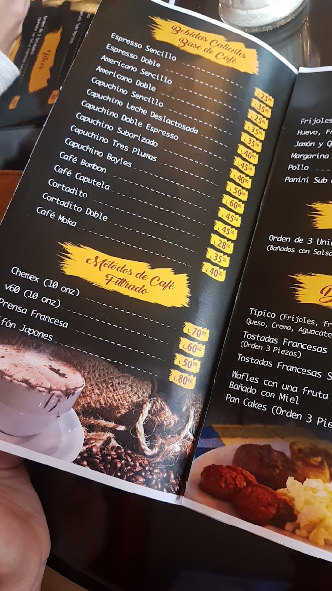 Menu Café Espresso Latino Centro-9